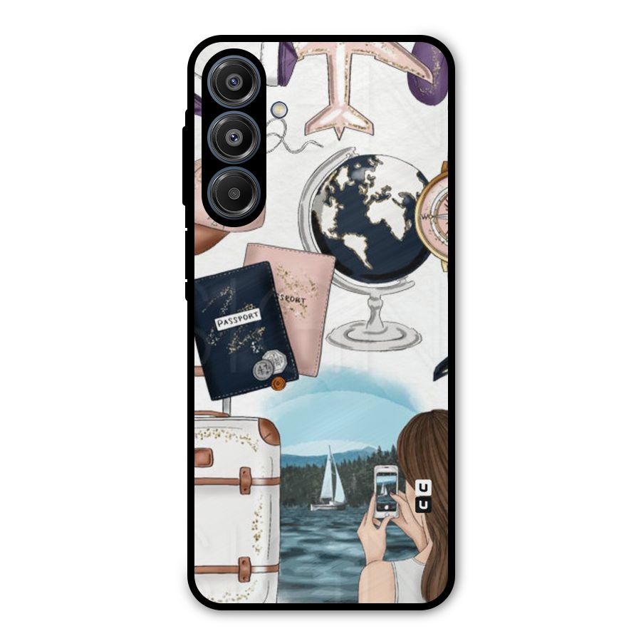 Travel Diaries Metal Back Case for Galaxy A16 5G