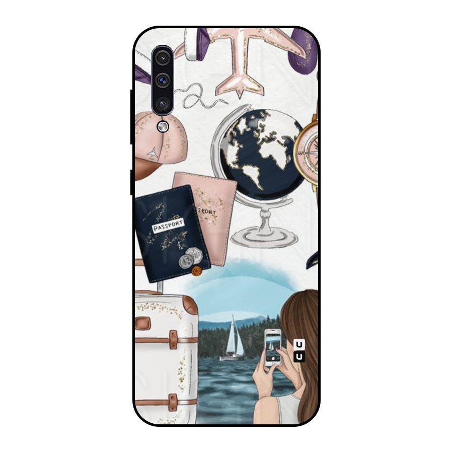 Travel Diaries Metal Back Case for Galaxy A30s