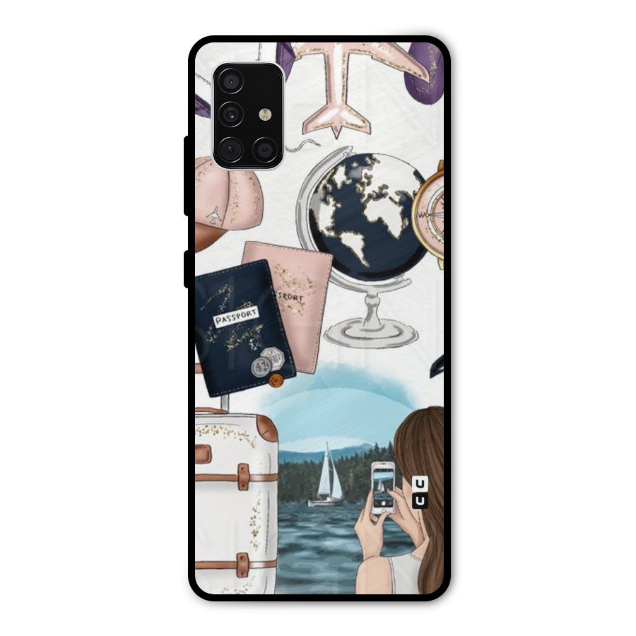 Travel Diaries Metal Back Case for Galaxy A51