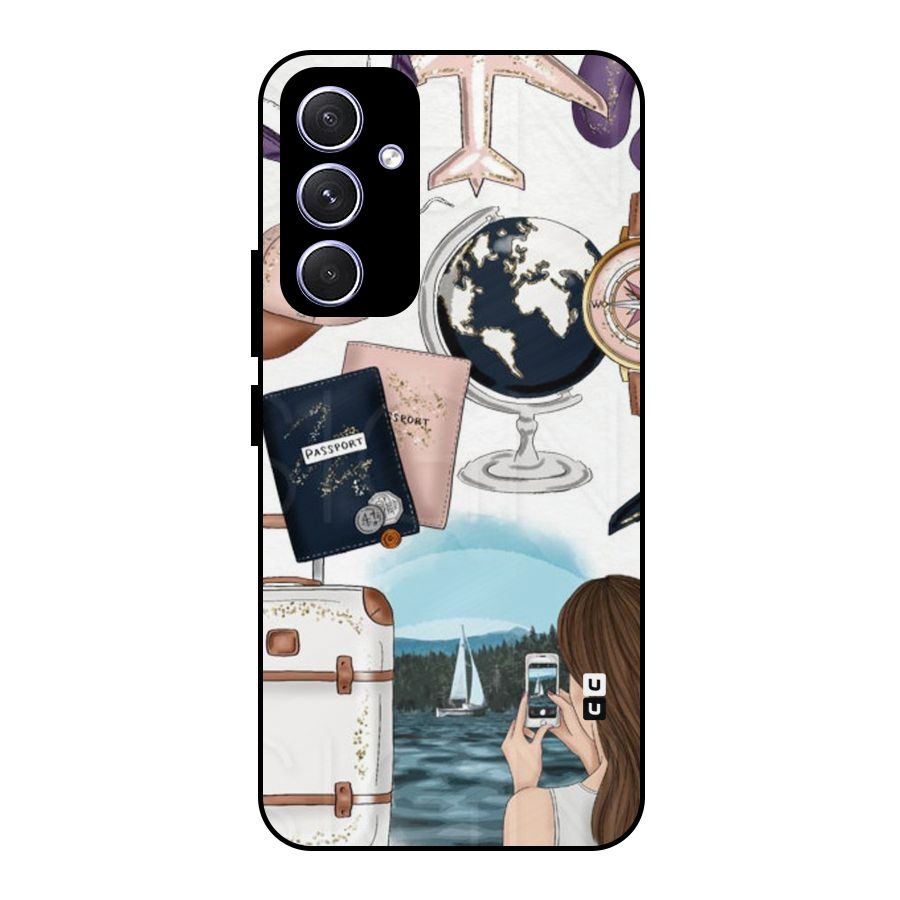 Travel Diaries Metal Back Case for Galaxy A54