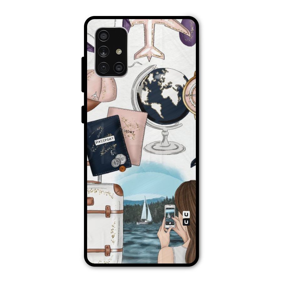 Travel Diaries Metal Back Case for Galaxy A71