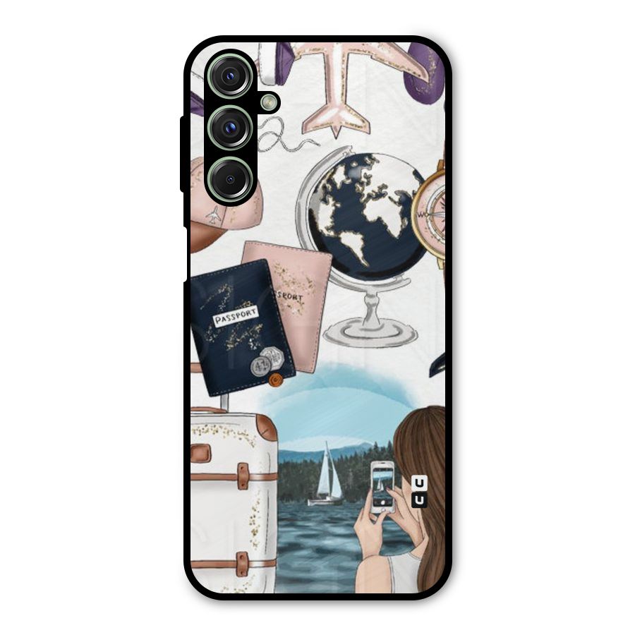 Travel Diaries Metal Back Case for Galaxy F34