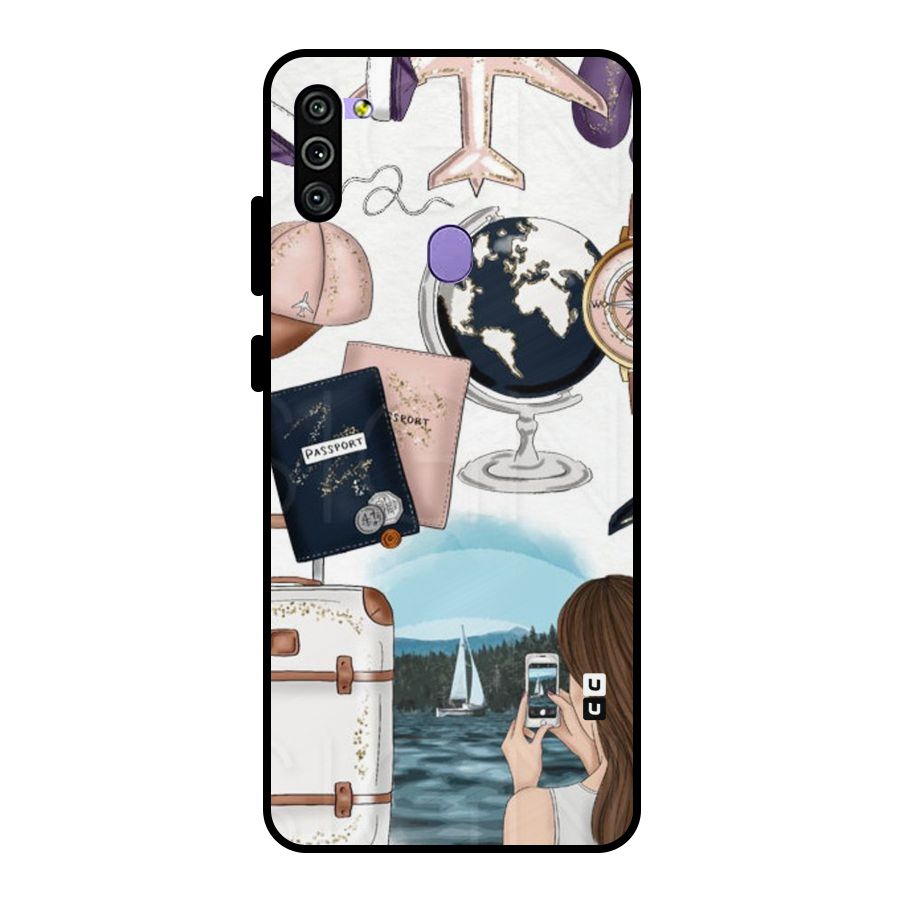 Travel Diaries Metal Back Case for Galaxy M11