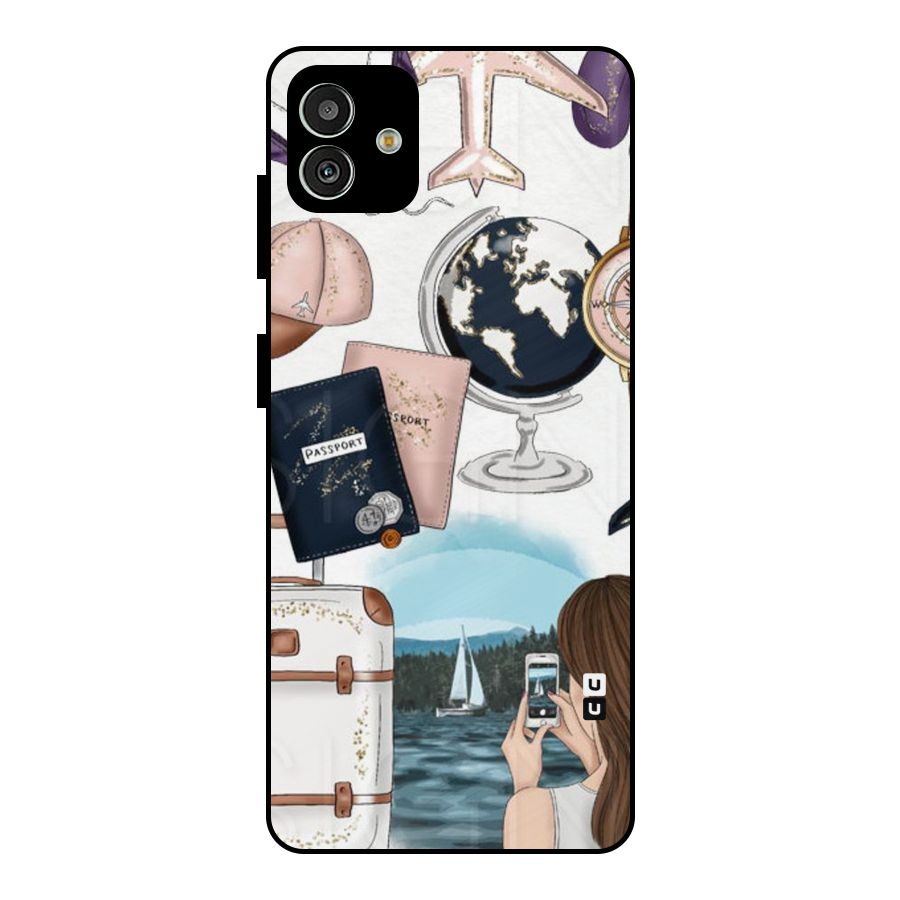 Travel Diaries Metal Back Case for Galaxy M13 5G