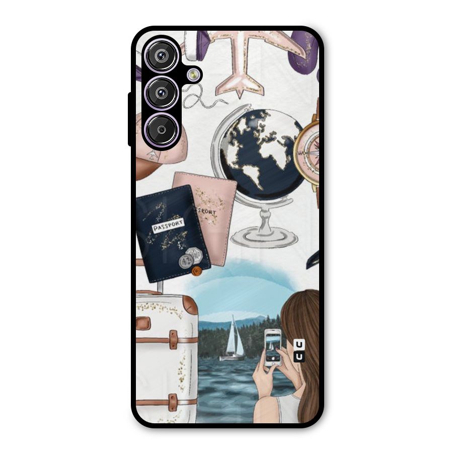 Travel Diaries Metal Back Case for Galaxy M15