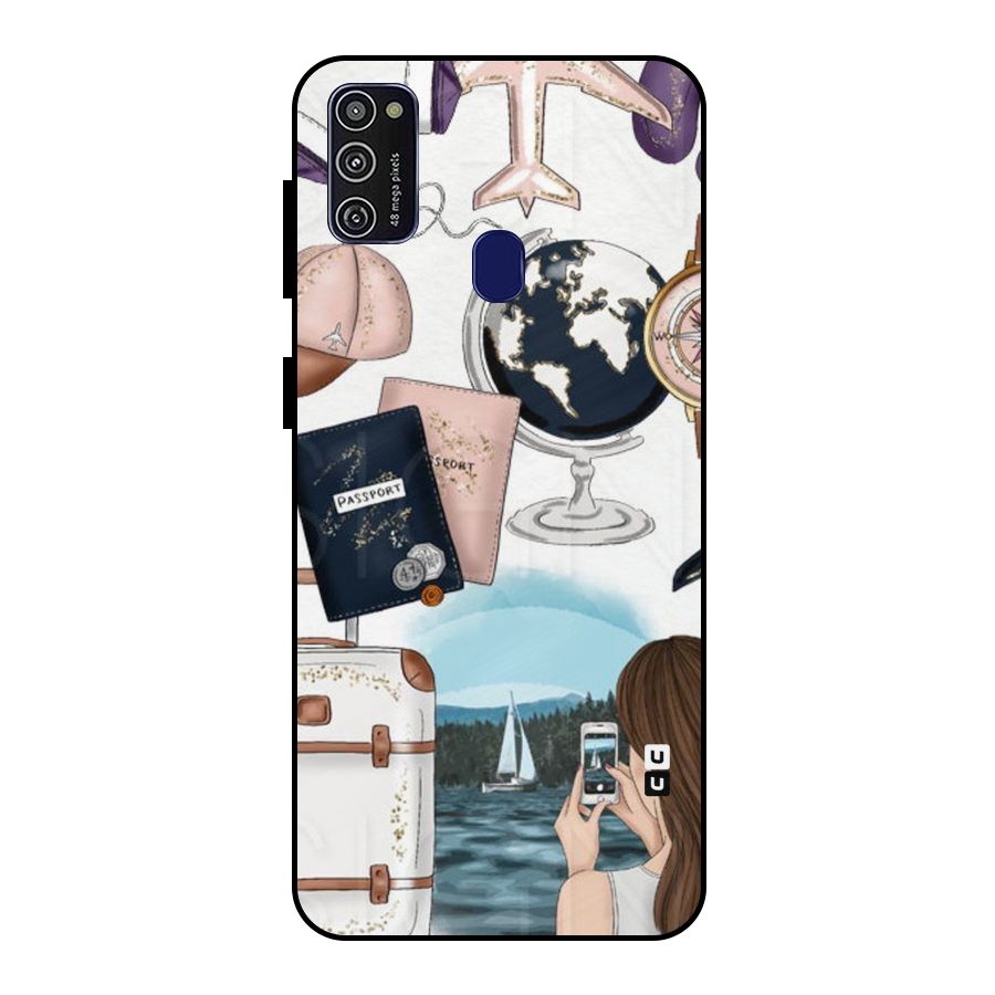 Travel Diaries Metal Back Case for Galaxy M30s