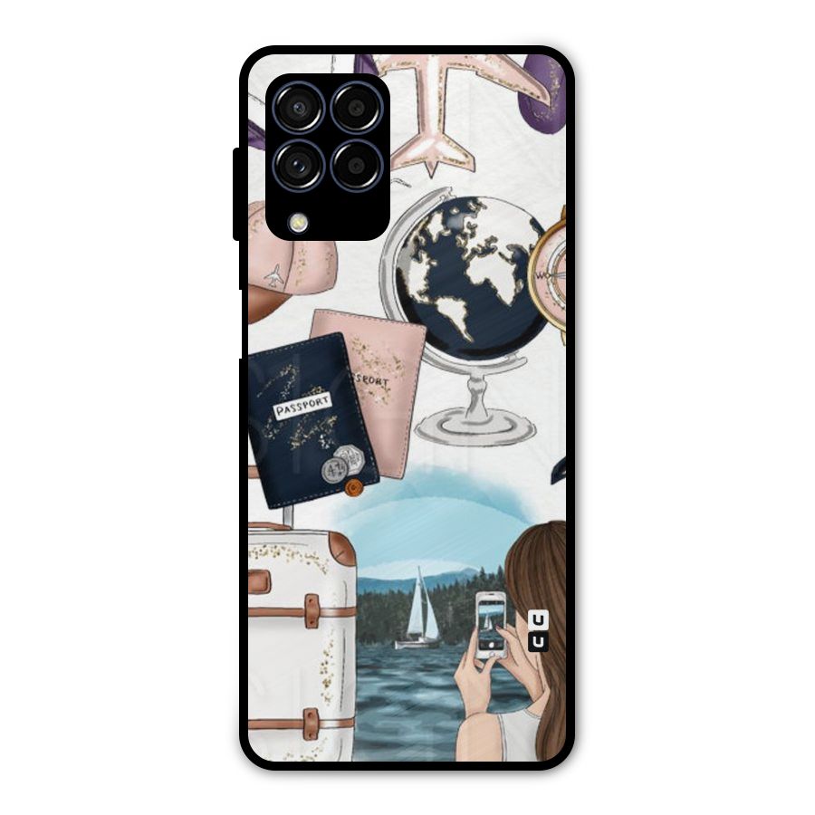Travel Diaries Metal Back Case for Galaxy M53 5G