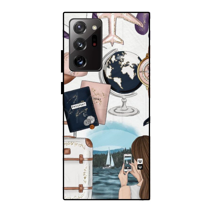 Travel Diaries Metal Back Case for Galaxy Note 20 Ultra