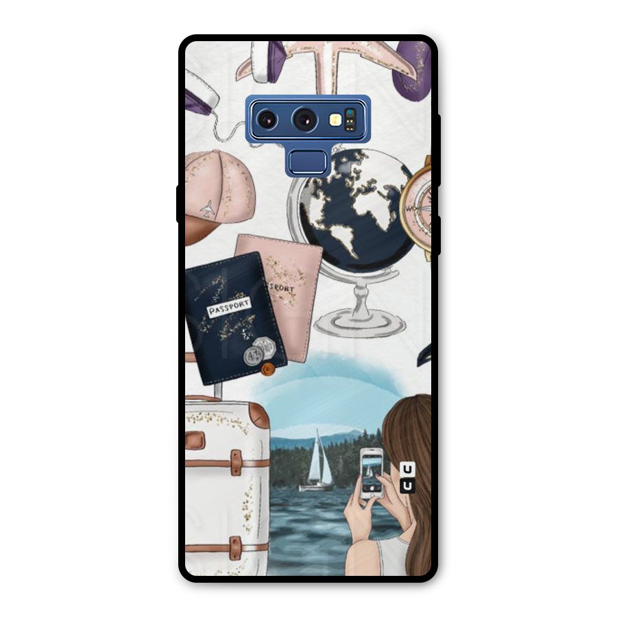 Travel Diaries Metal Back Case for Galaxy Note 9