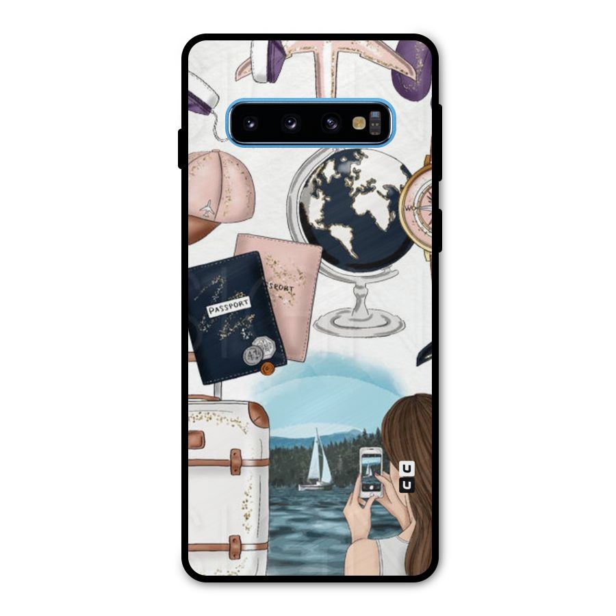 Travel Diaries Metal Back Case for Galaxy S10