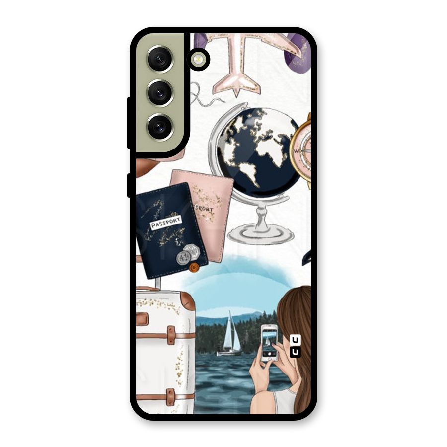 Travel Diaries Metal Back Case for Galaxy S21 FE 5G (2023)