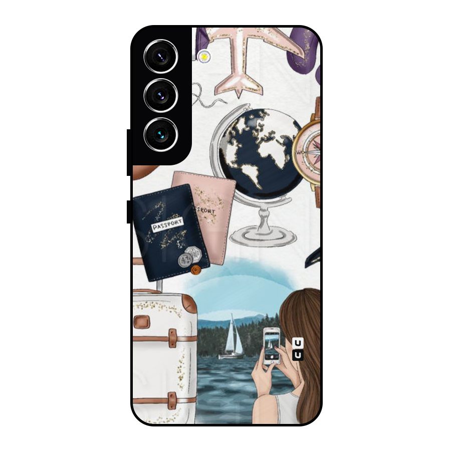 Travel Diaries Metal Back Case for Galaxy S22 5G