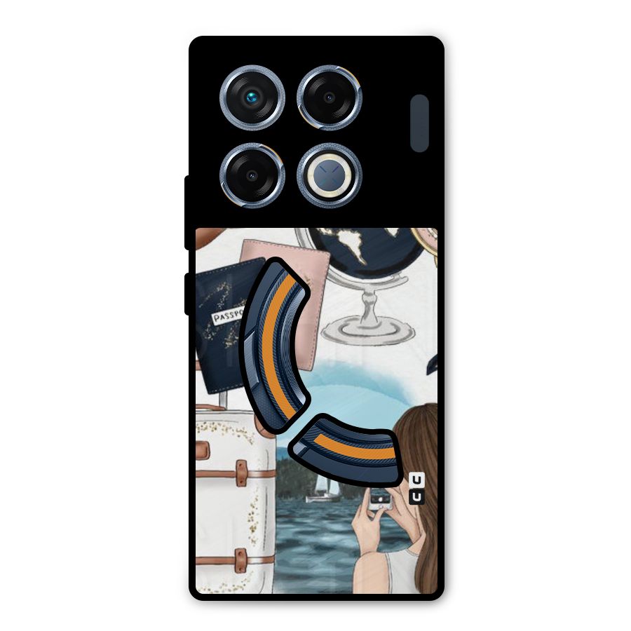 Travel Diaries Metal Back Case for Infinix GT 20 Pro