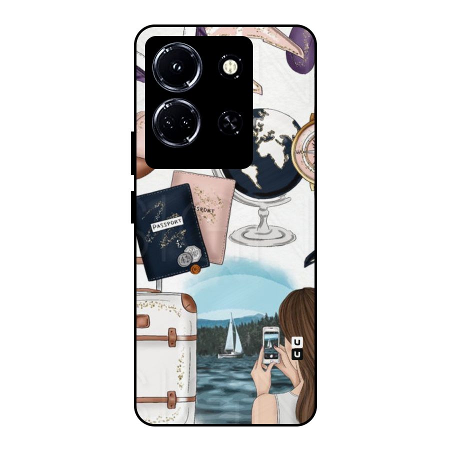 Travel Diaries Metal Back Case for Infinix Note 30 5G