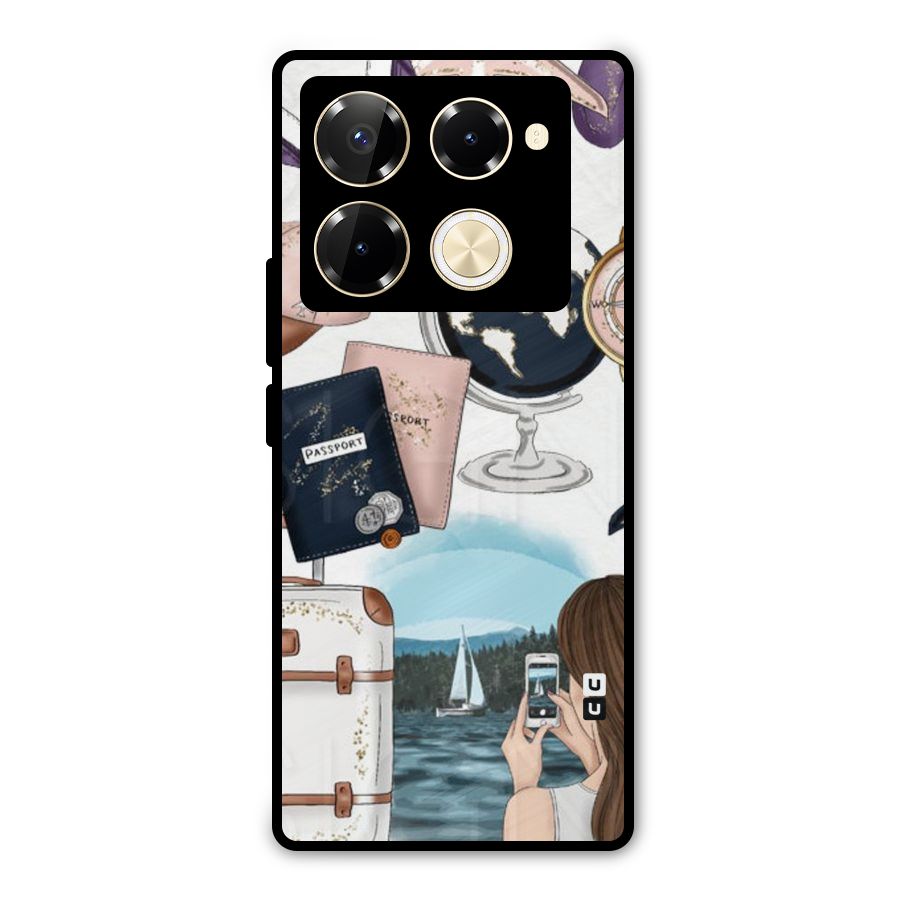 Travel Diaries Metal Back Case for Infinix Note 40 Pro Plus