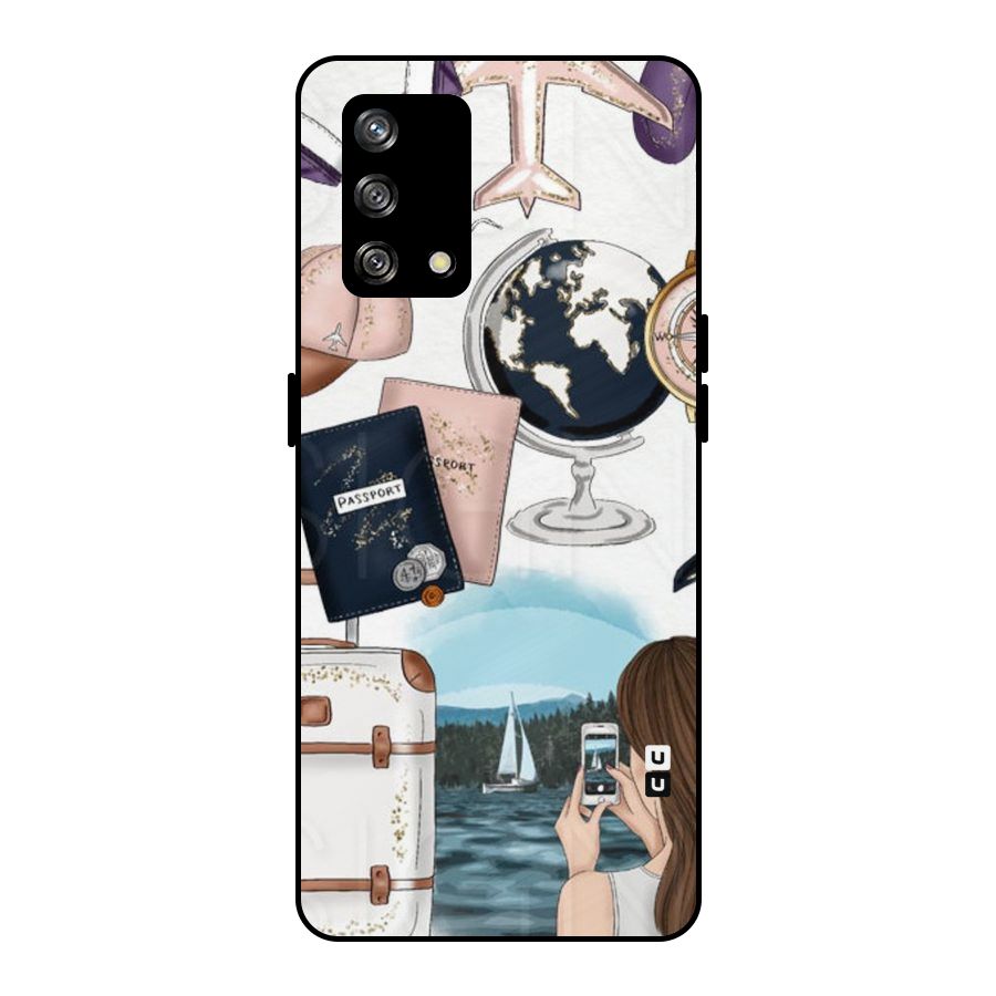 Travel Diaries Metal Back Case for Oppo F19