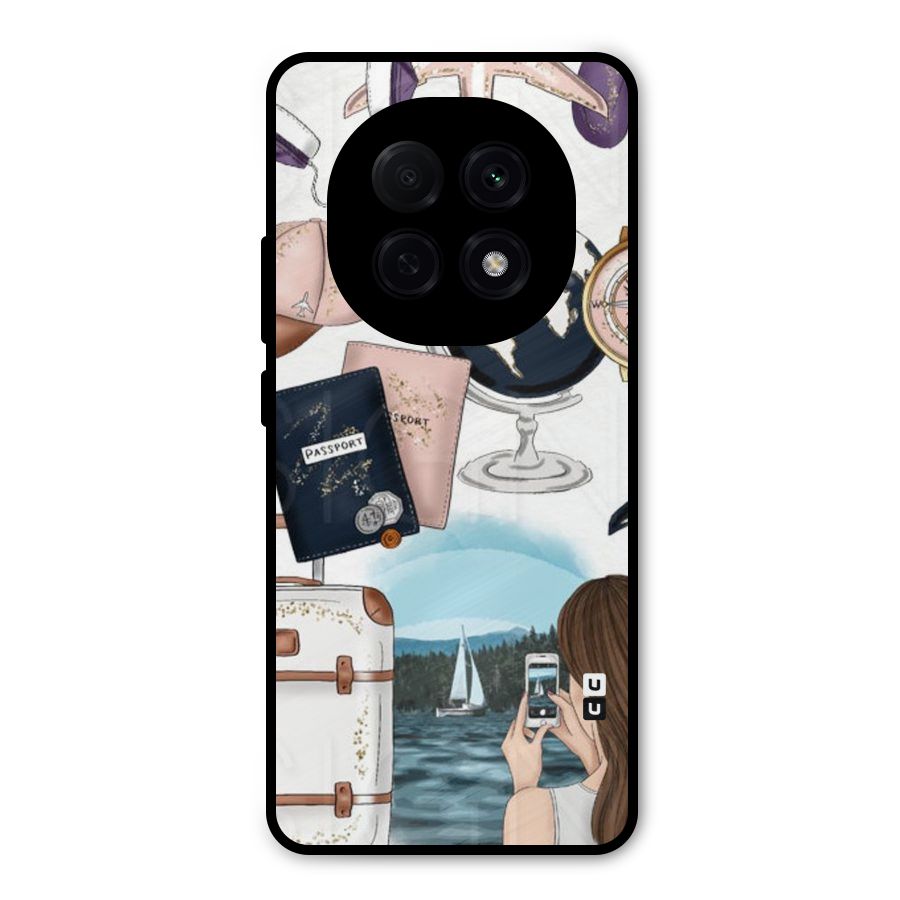 Travel Diaries Metal Back Case for Oppo F29 Pro