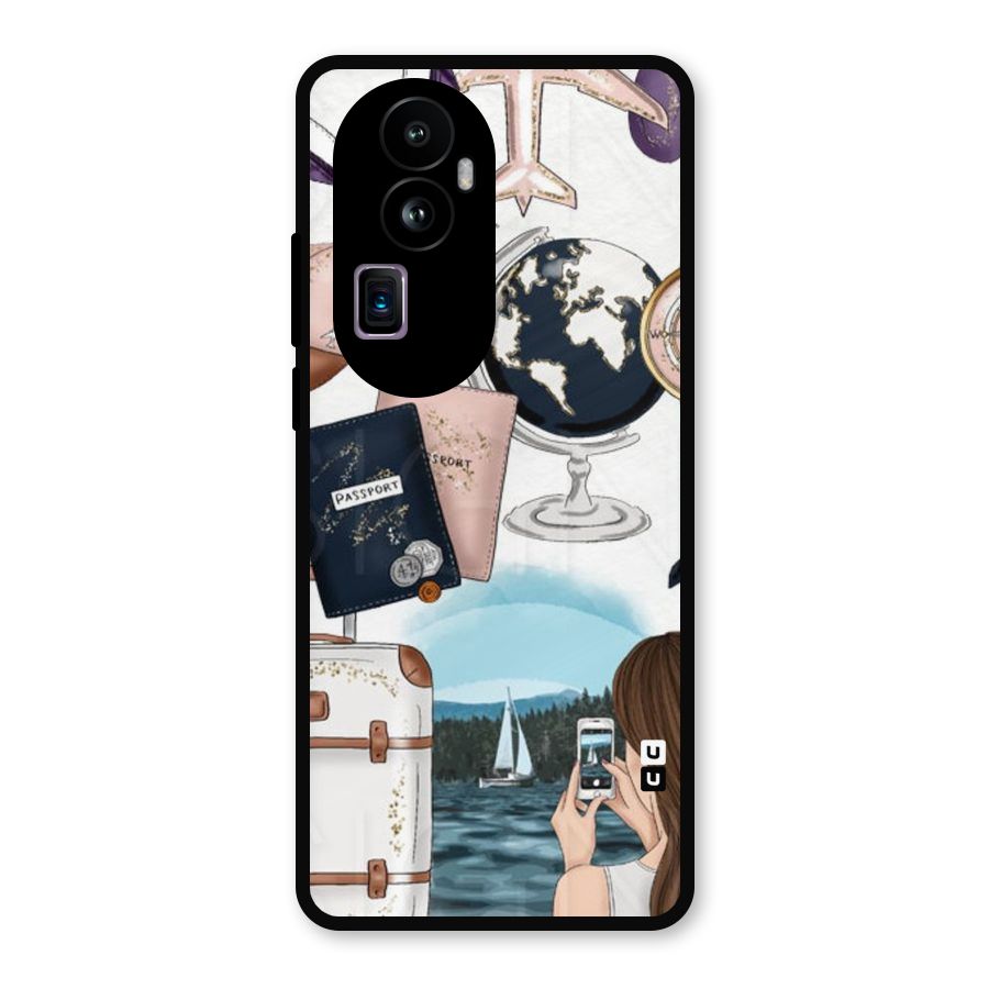 Travel Diaries Metal Back Case for Oppo Reno10 Pro Plus