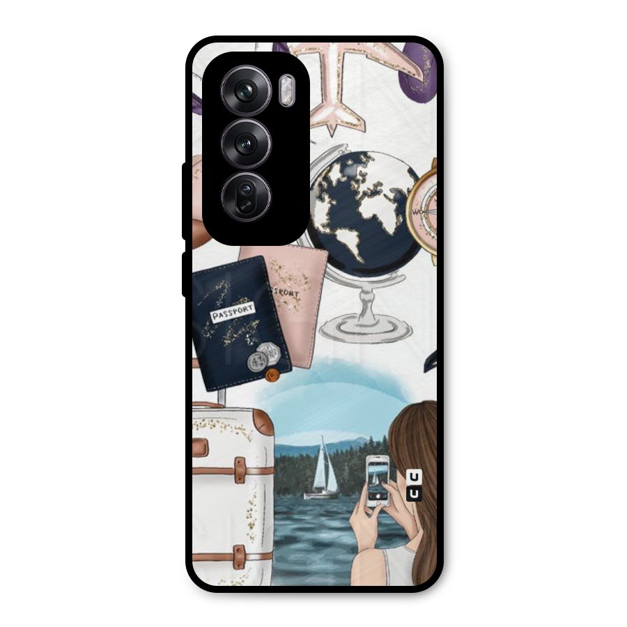 Travel Diaries Metal Back Case for Oppo Reno12 Pro