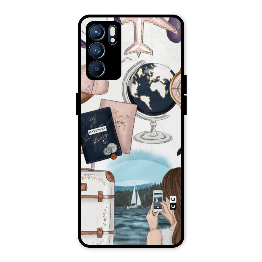 Travel Diaries Metal Back Case for Oppo Reno6 5G