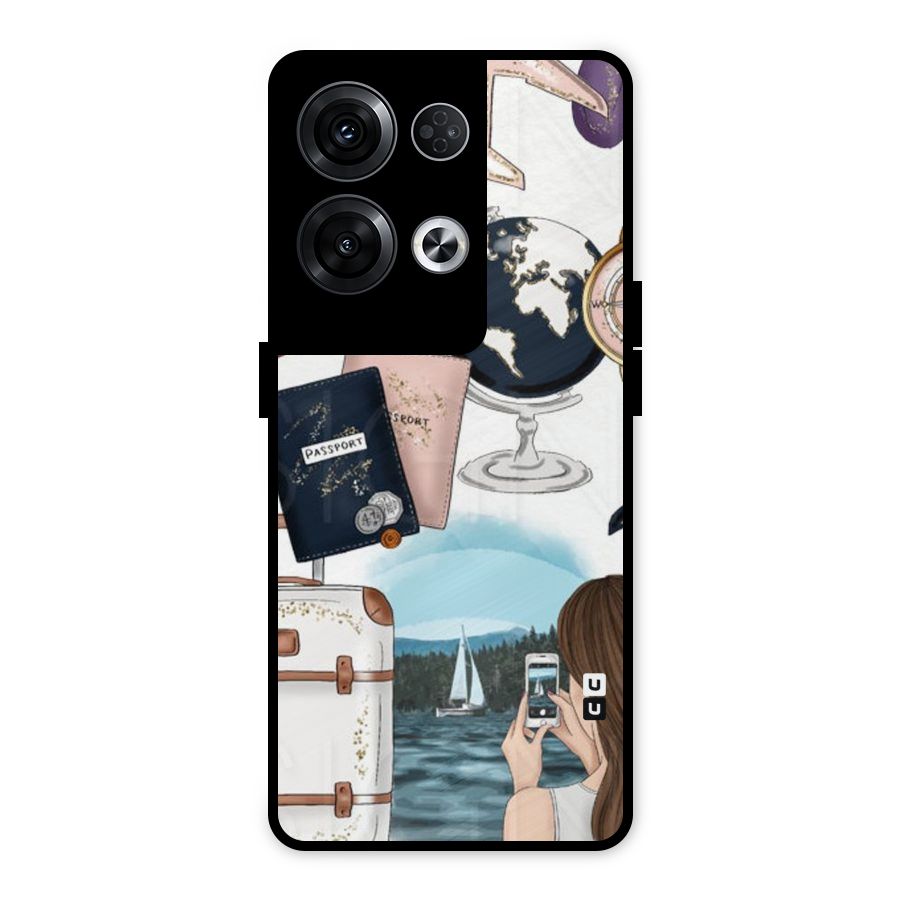 Travel Diaries Metal Back Case for Oppo Reno8 Pro 5G