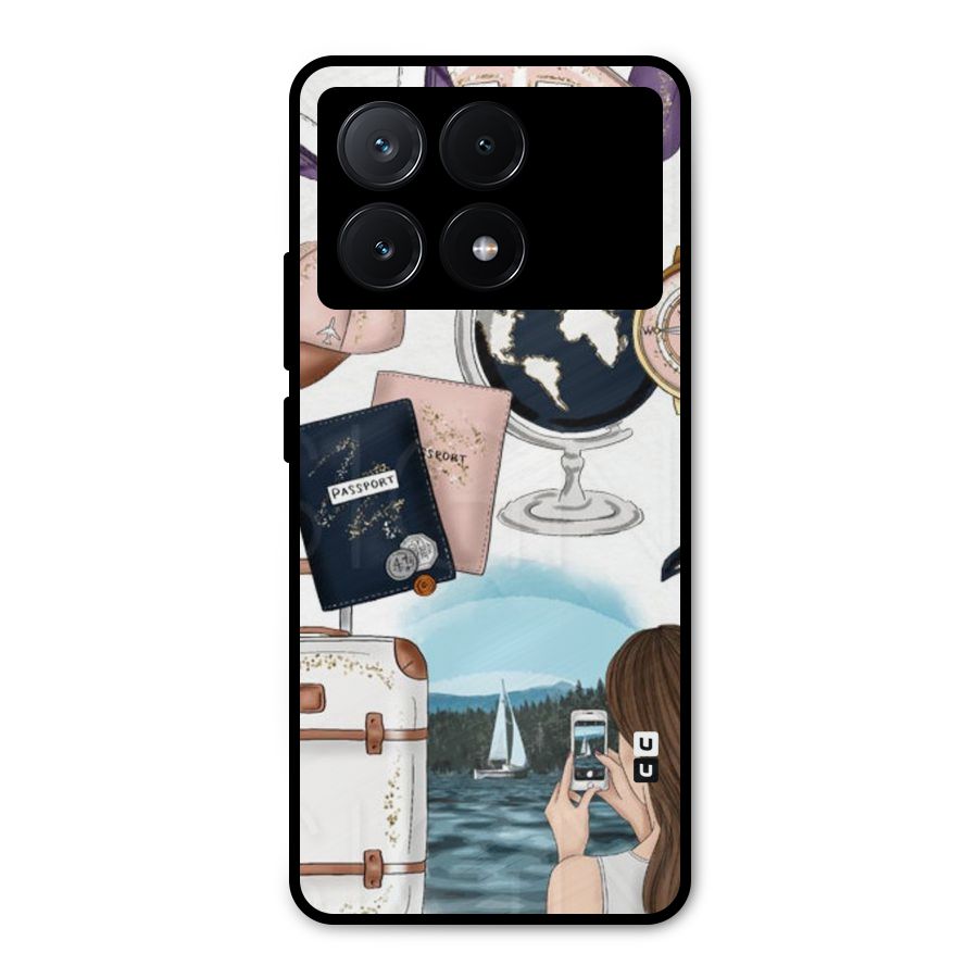 Travel Diaries Metal Back Case for Poco X6 Pro