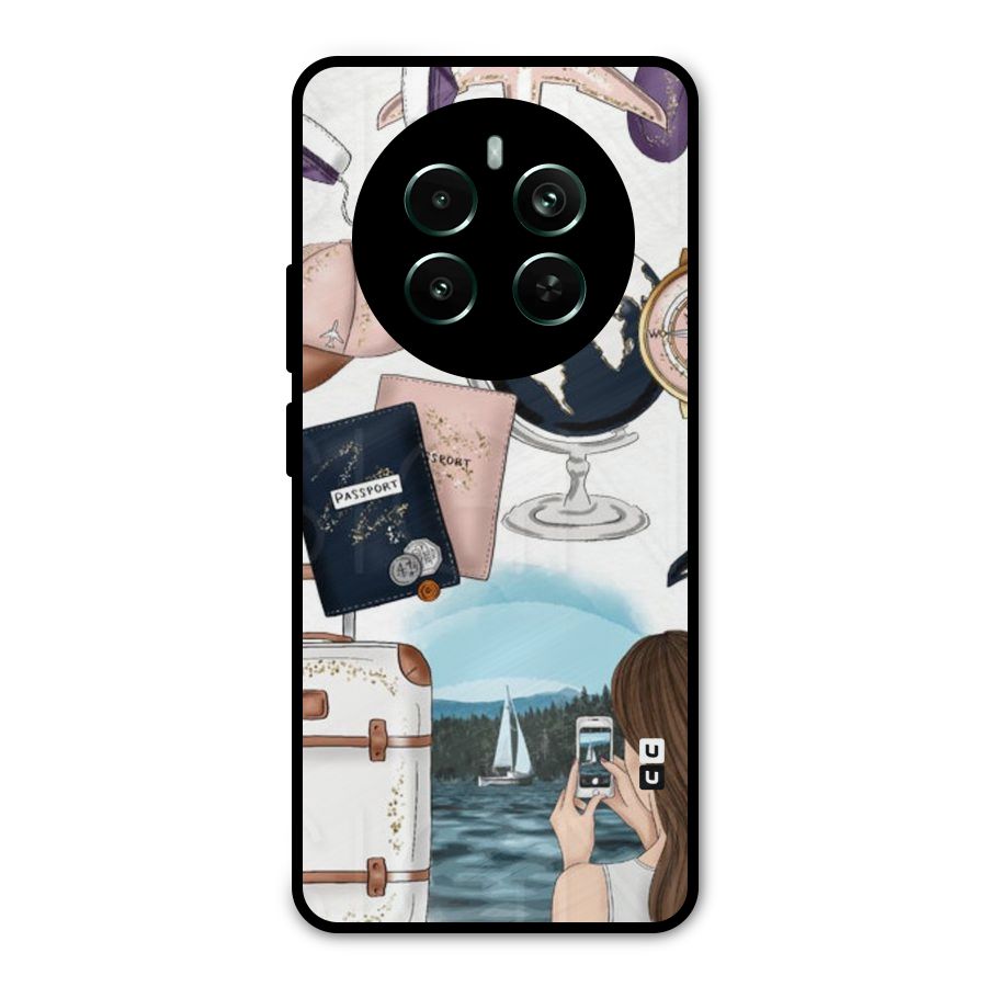 Travel Diaries Metal Back Case for Realme 12 Pro Plus