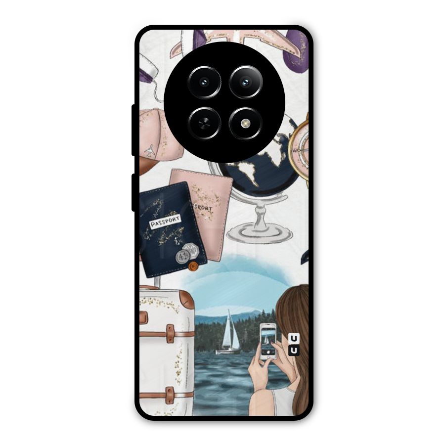 Travel Diaries Metal Back Case for Realme Narzo 70x 5G