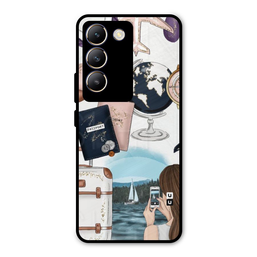 Travel Diaries Metal Back Case for Vivo T3 5G