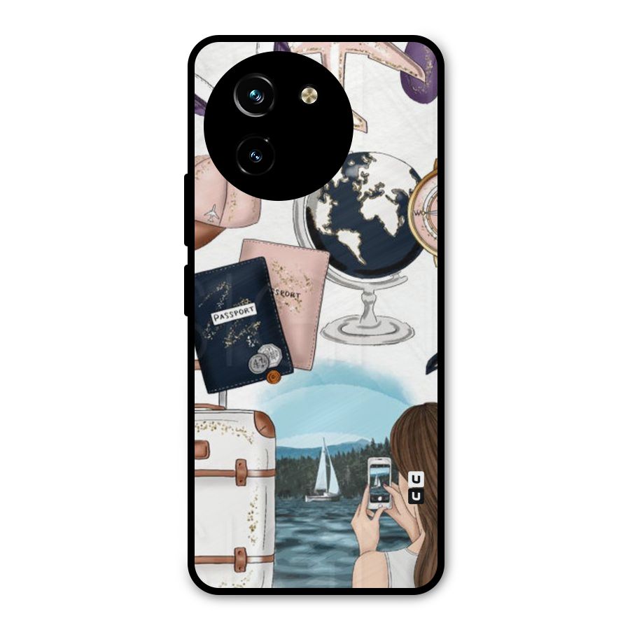 Travel Diaries Metal Back Case for Vivo T3x