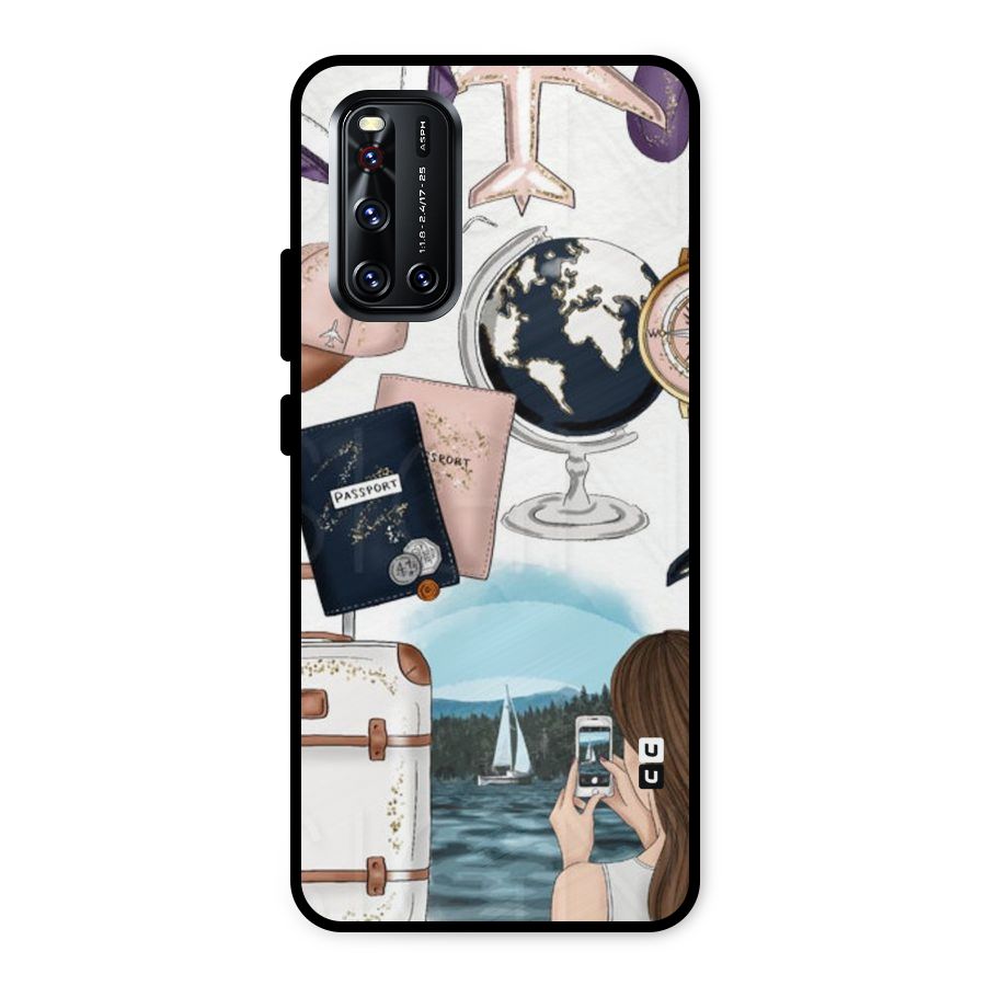 Travel Diaries Metal Back Case for Vivo V19