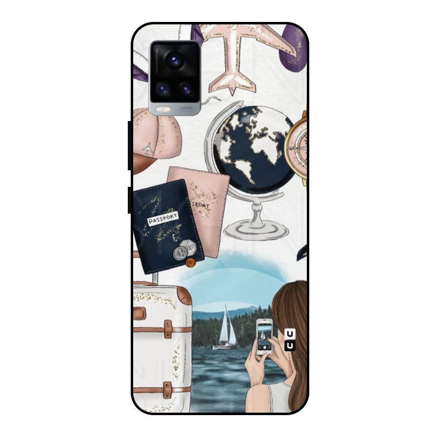 Travel Diaries Metal Back Case for Vivo V20