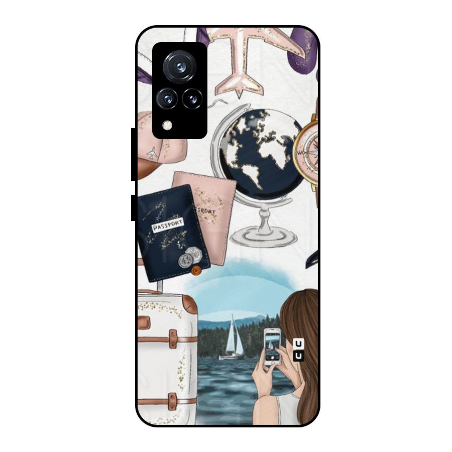 Travel Diaries Metal Back Case for Vivo V21 5G