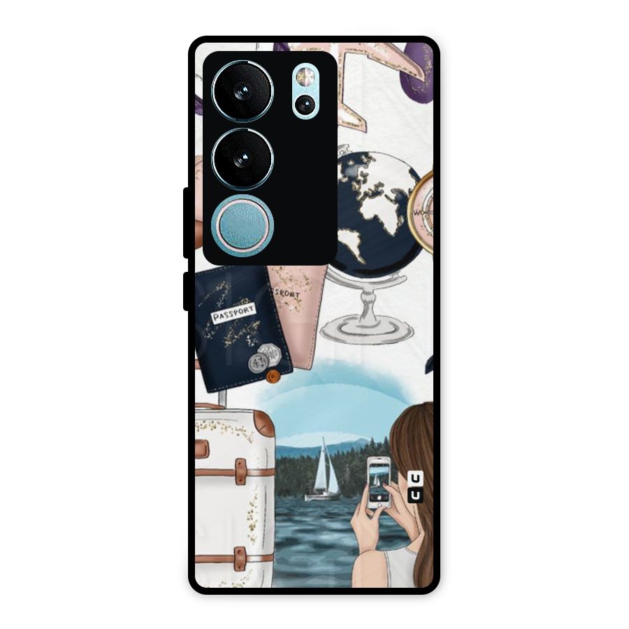 Travel Diaries Metal Back Case for Vivo V29