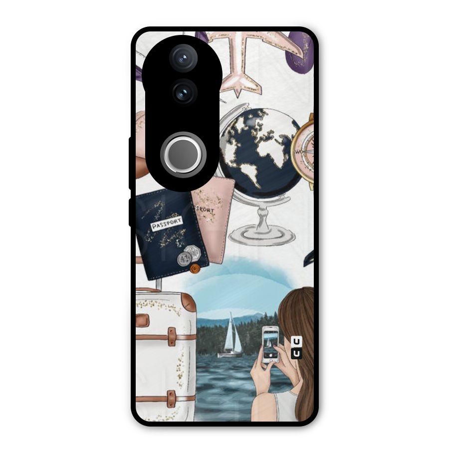 Travel Diaries Metal Back Case for Vivo V50e