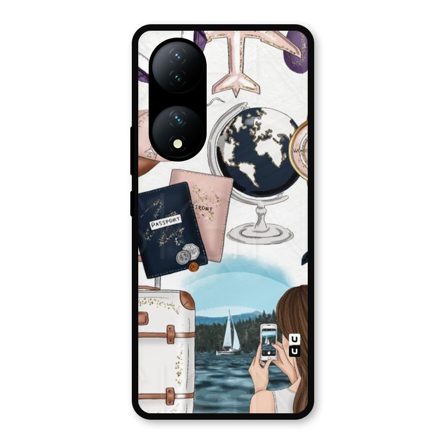 Travel Diaries Metal Back Case for Vivo Y100