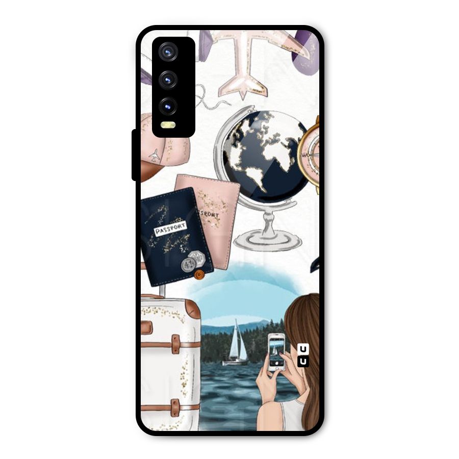 Travel Diaries Metal Back Case for Vivo Y20