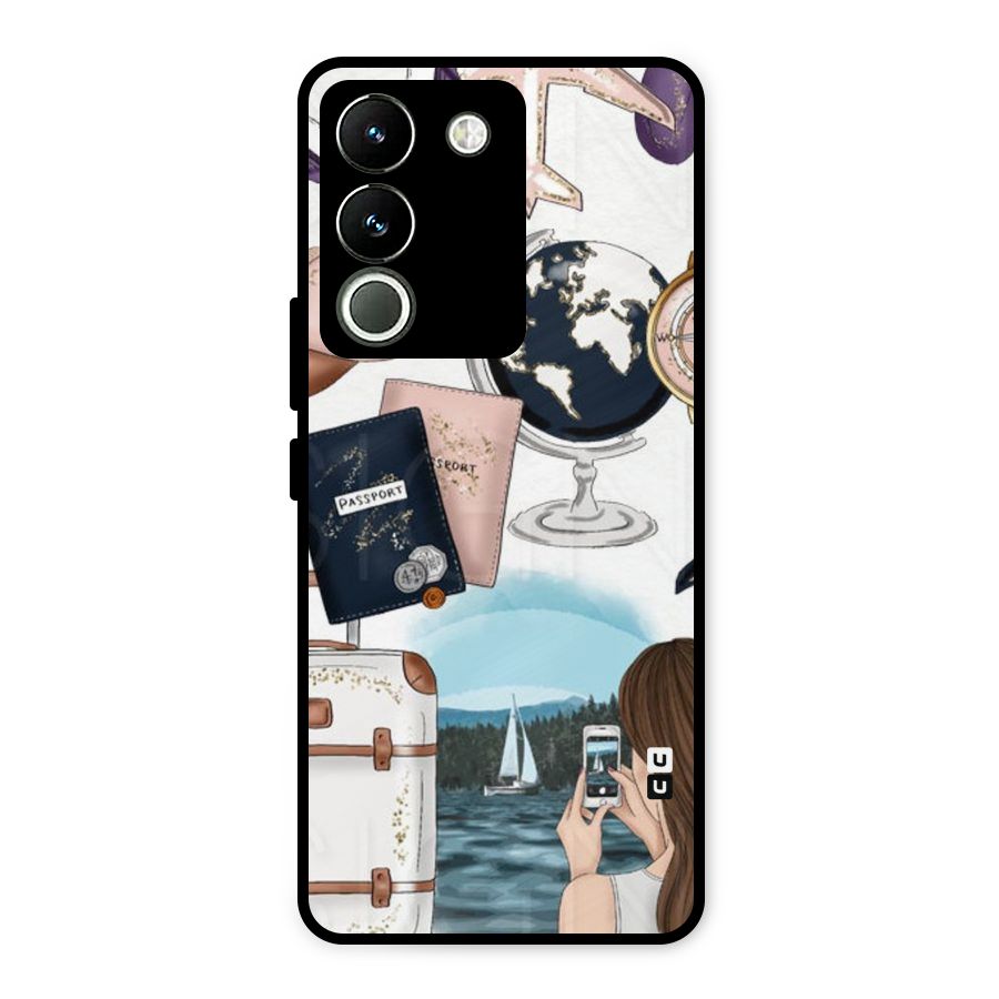 Travel Diaries Metal Back Case for Vivo Y200