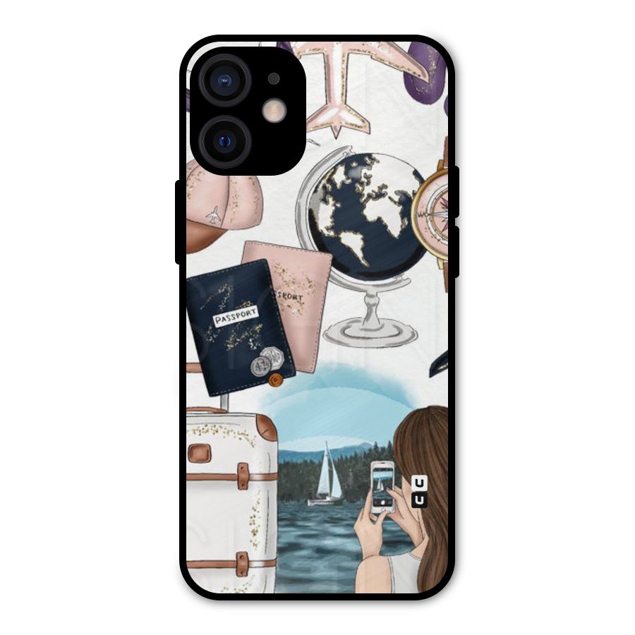 Travel Diaries Metal Back Case for iPhone 12 Mini