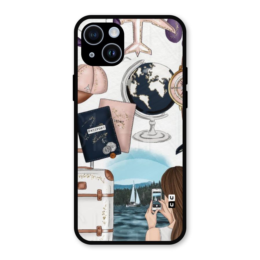 Travel Diaries Metal Back Case for iPhone 14