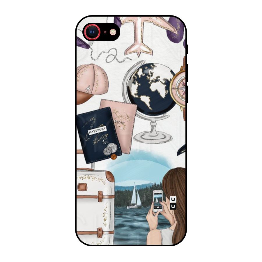 Travel Diaries Metal Back Case for iPhone SE 2022