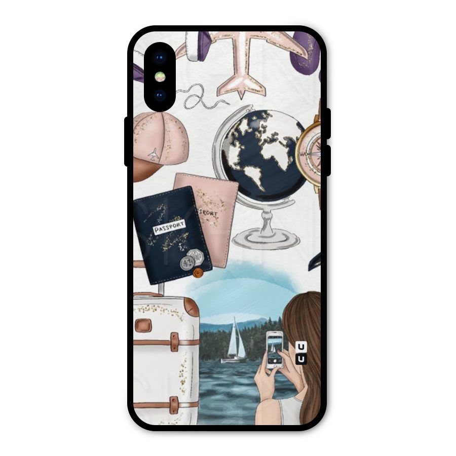 Travel Diaries Metal Back Case for iPhone X