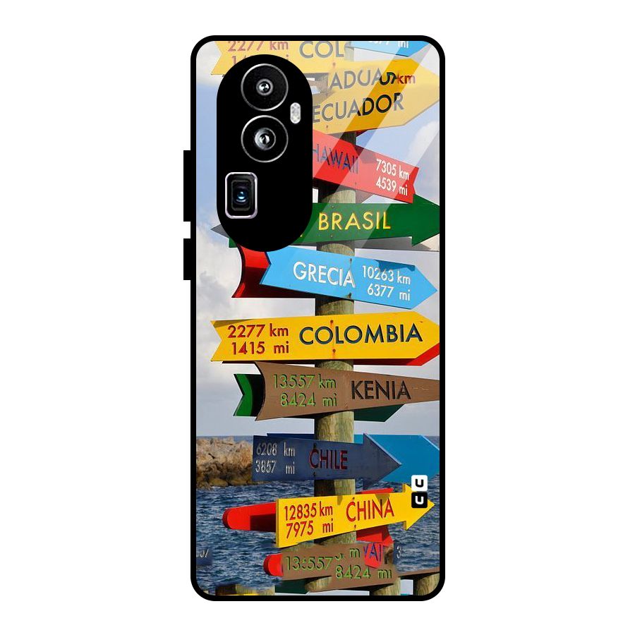 Travel Directions Glass Back Case for Oppo Reno10 Pro Plus