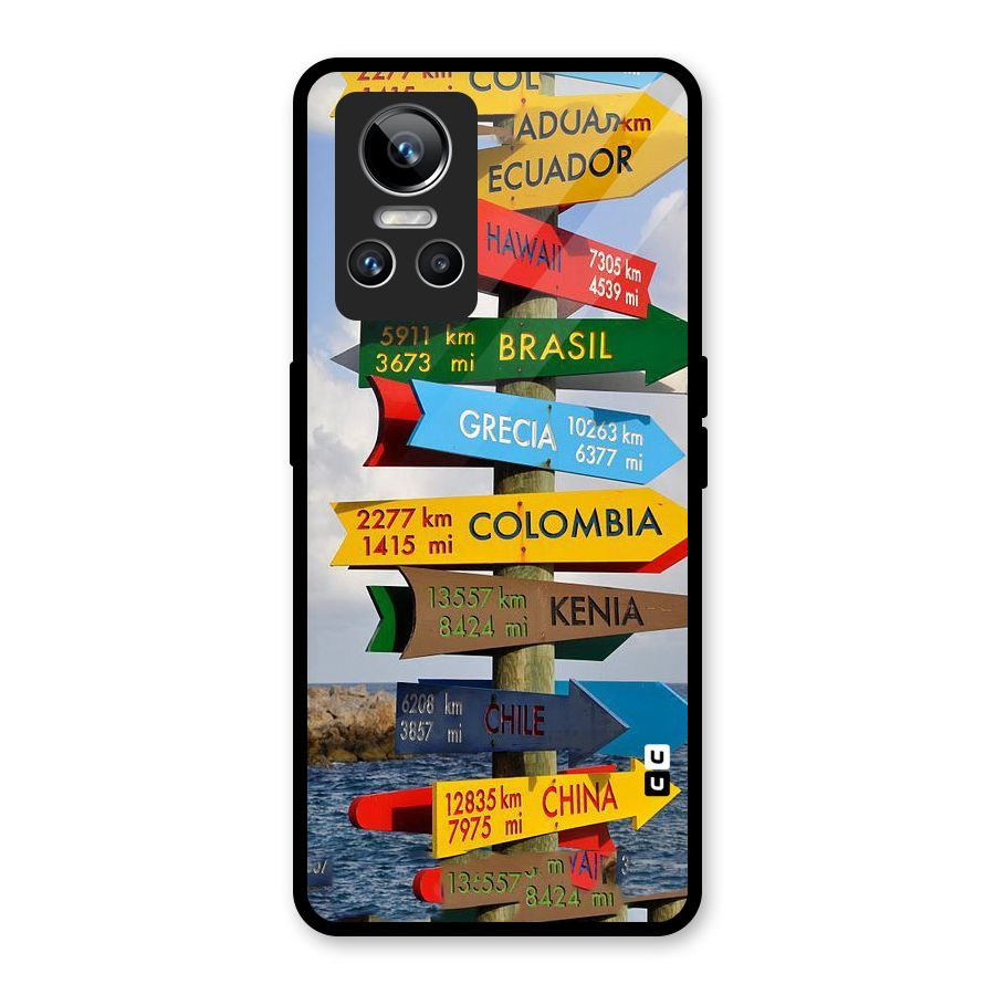 Travel Directions Glass Back Case for Realme GT Neo 3
