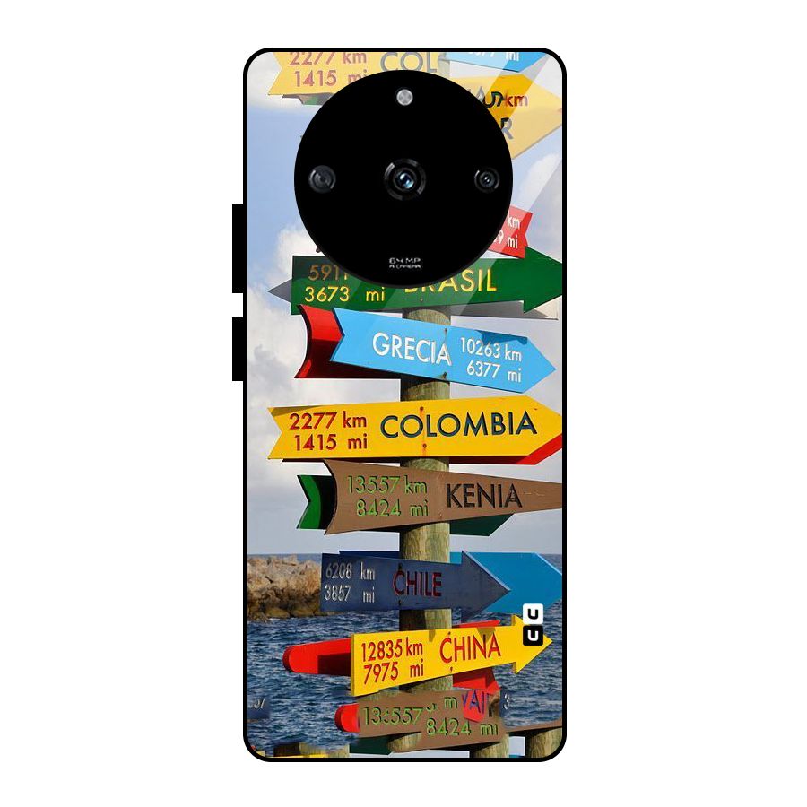 Travel Directions Glass Back Case for Realme Narzo 60 5G