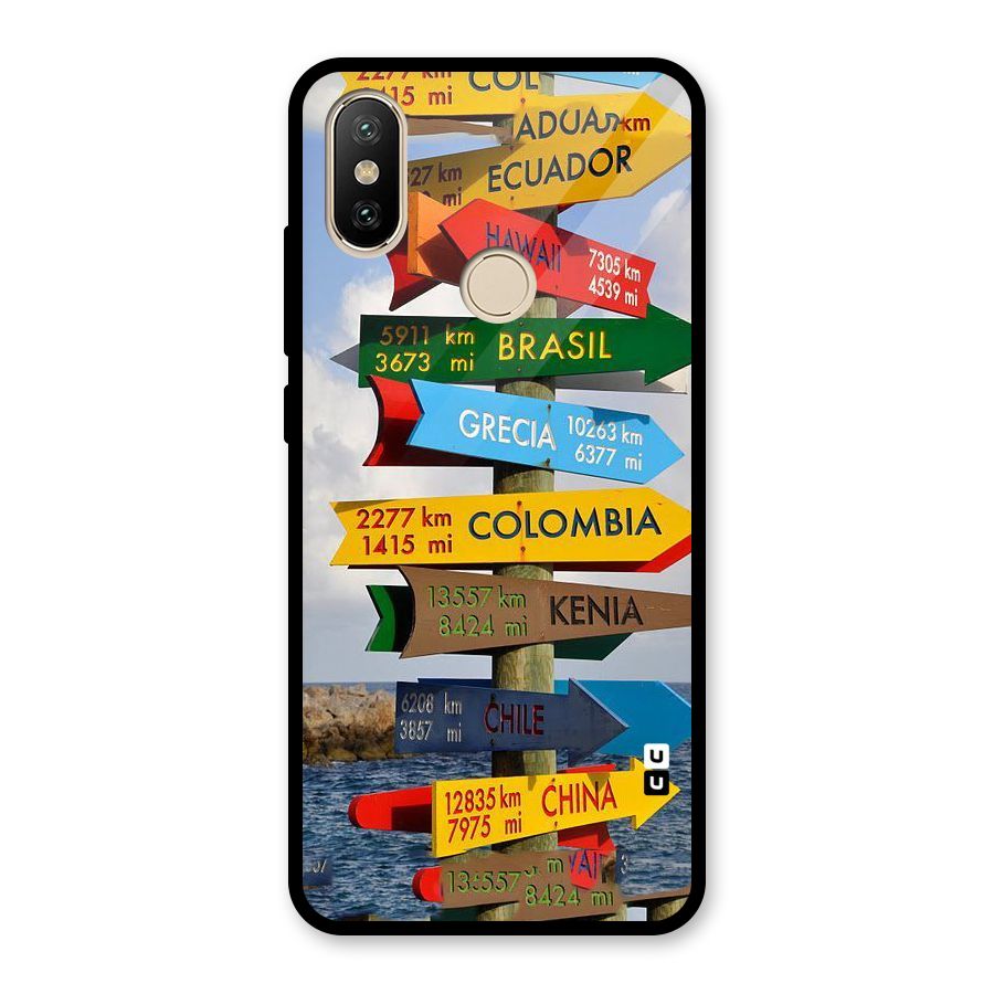 Travel Directions Glass Back Case for Redmi A2