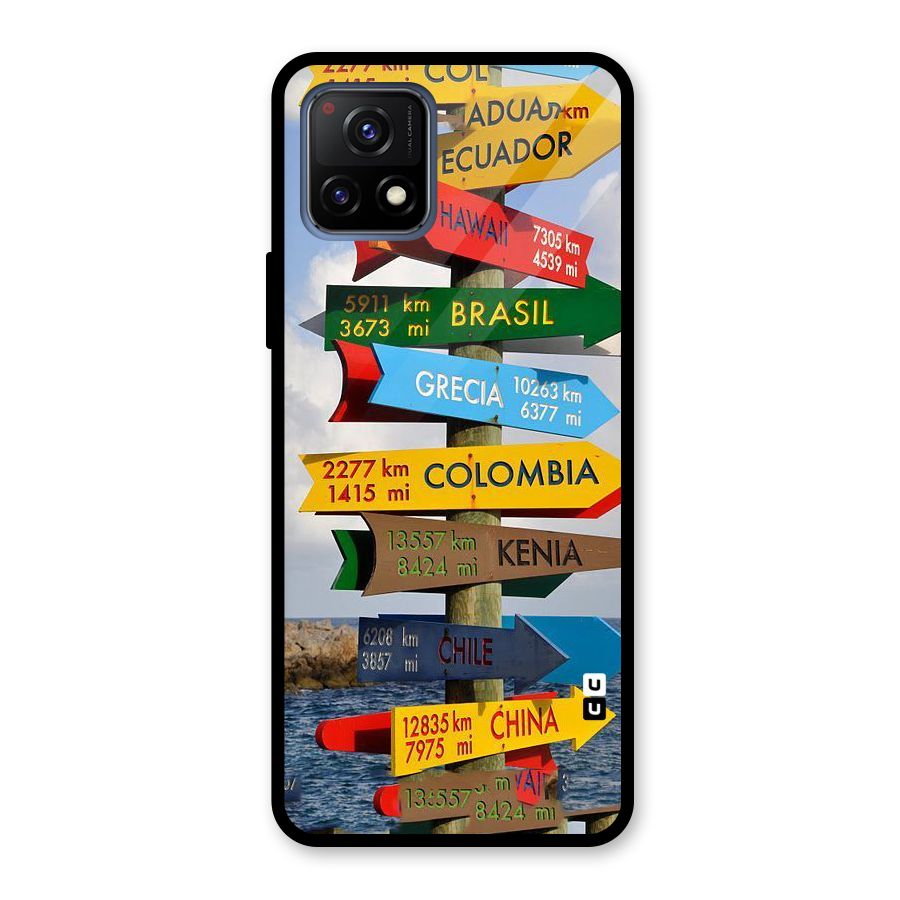 Travel Directions Glass Back Case for Vivo Y72 5G