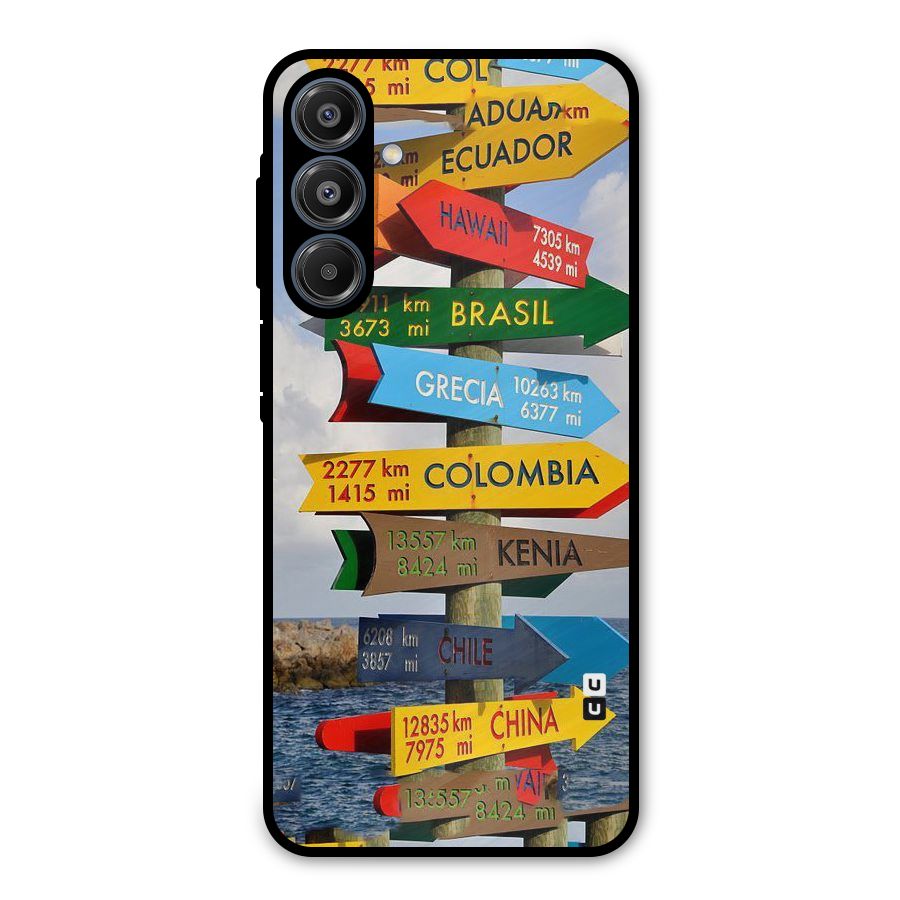 Travel Directions Metal Back Case for Galaxy A16 5G