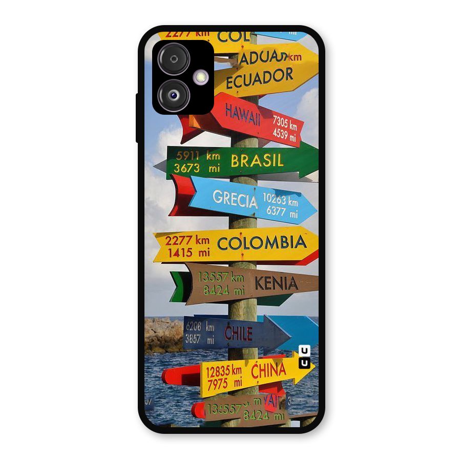 Travel Directions Metal Back Case for Galaxy F14