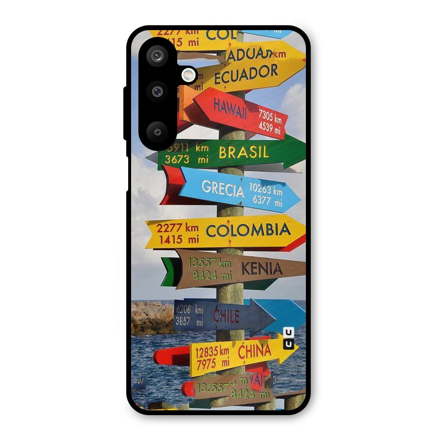 Travel Directions Metal Back Case for Galaxy M16